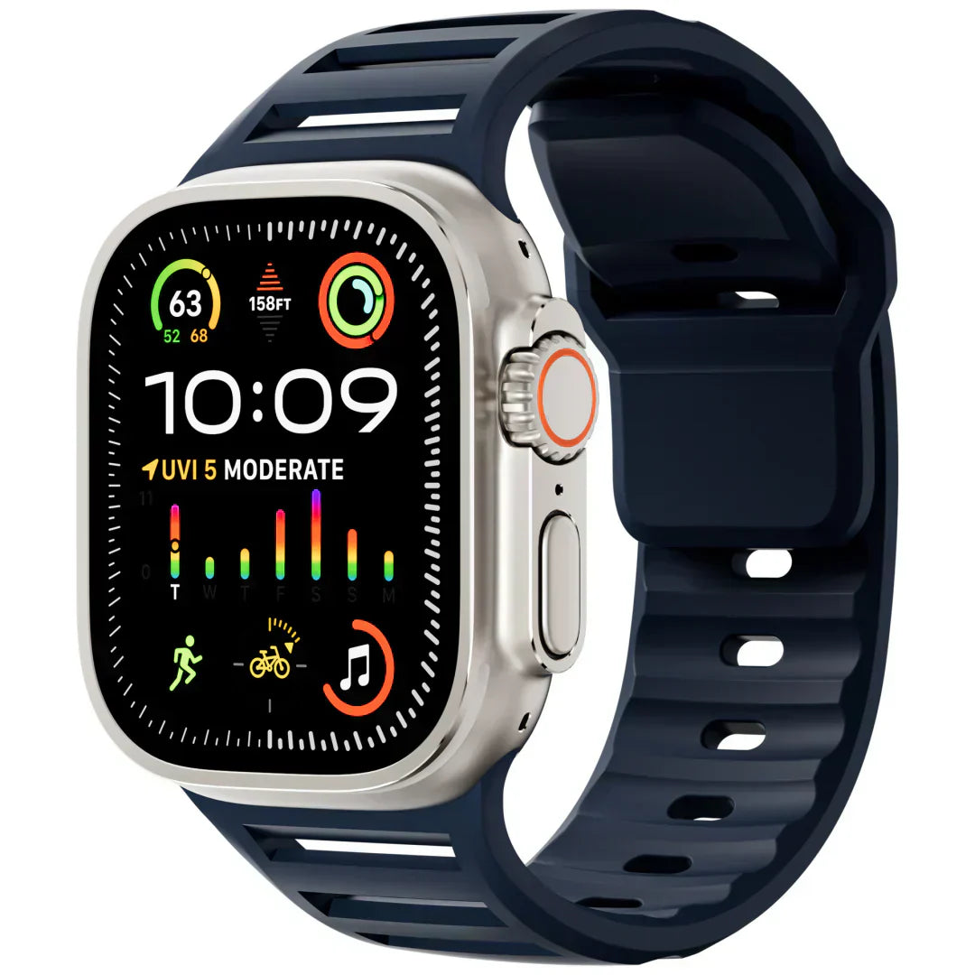 Apple Watch Silicone Band, VertoBand Breathable Sport Strap With Buckle