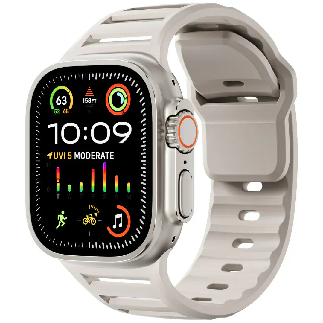 Apple Watch Silicone Band, VertoBand Breathable Sport Strap With Buckle