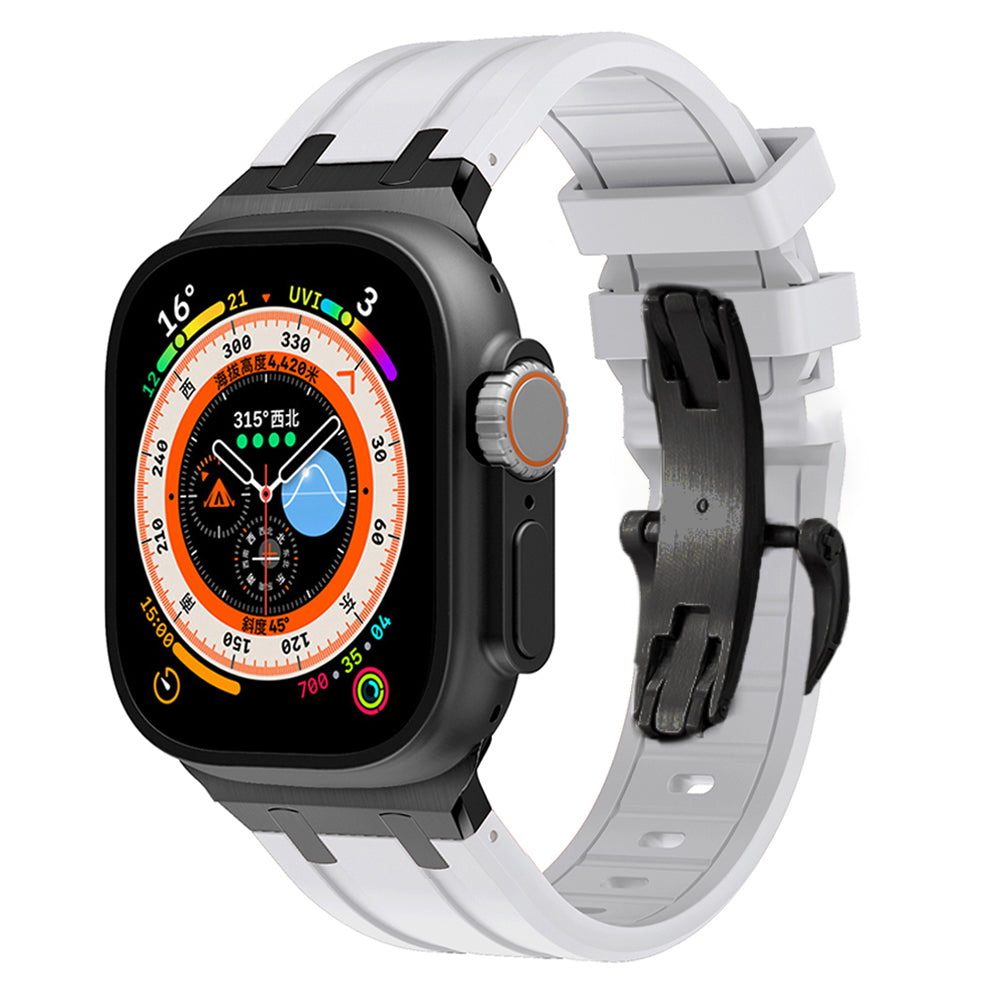 Novara Silicone Apple Watch Band With Titanium Adapter & Butterfly Clasp