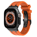 Novara Silicone Apple Watch Band With Titanium Adapter & Butterfly Clasp