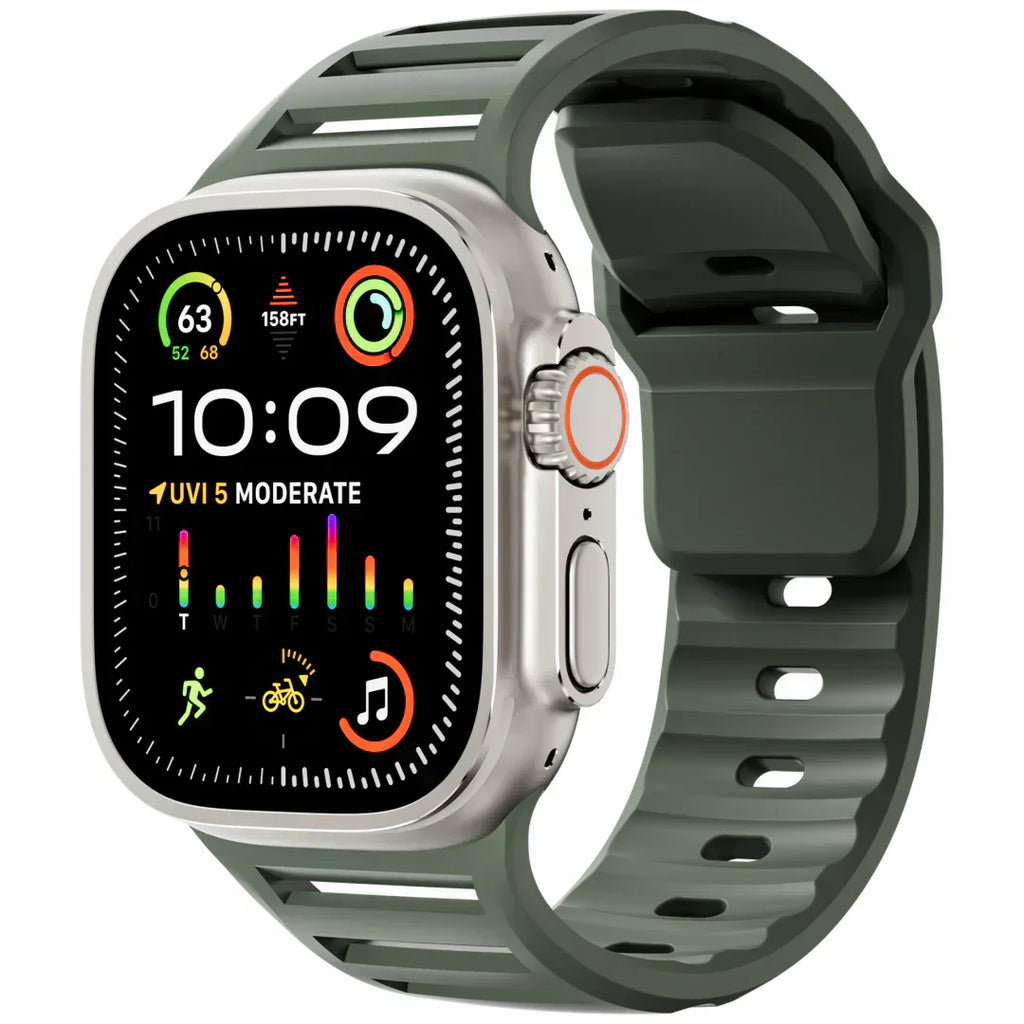 Apple Watch Silicone Band, VertoBand Breathable Sport Strap With Buckle