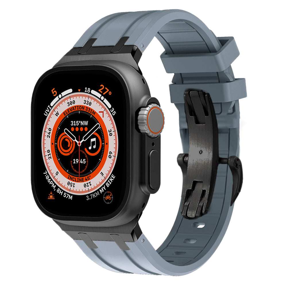 Novara Silicone Apple Watch Band With Titanium Adapter & Butterfly Clasp