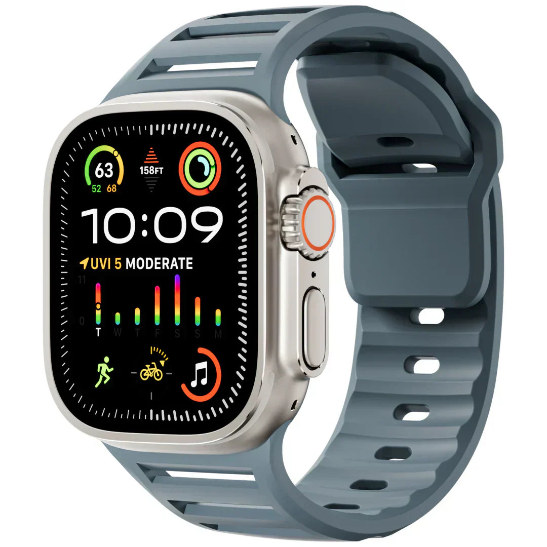 Apple Watch Silicone Band, VertoBand Breathable Sport Strap With Buckle