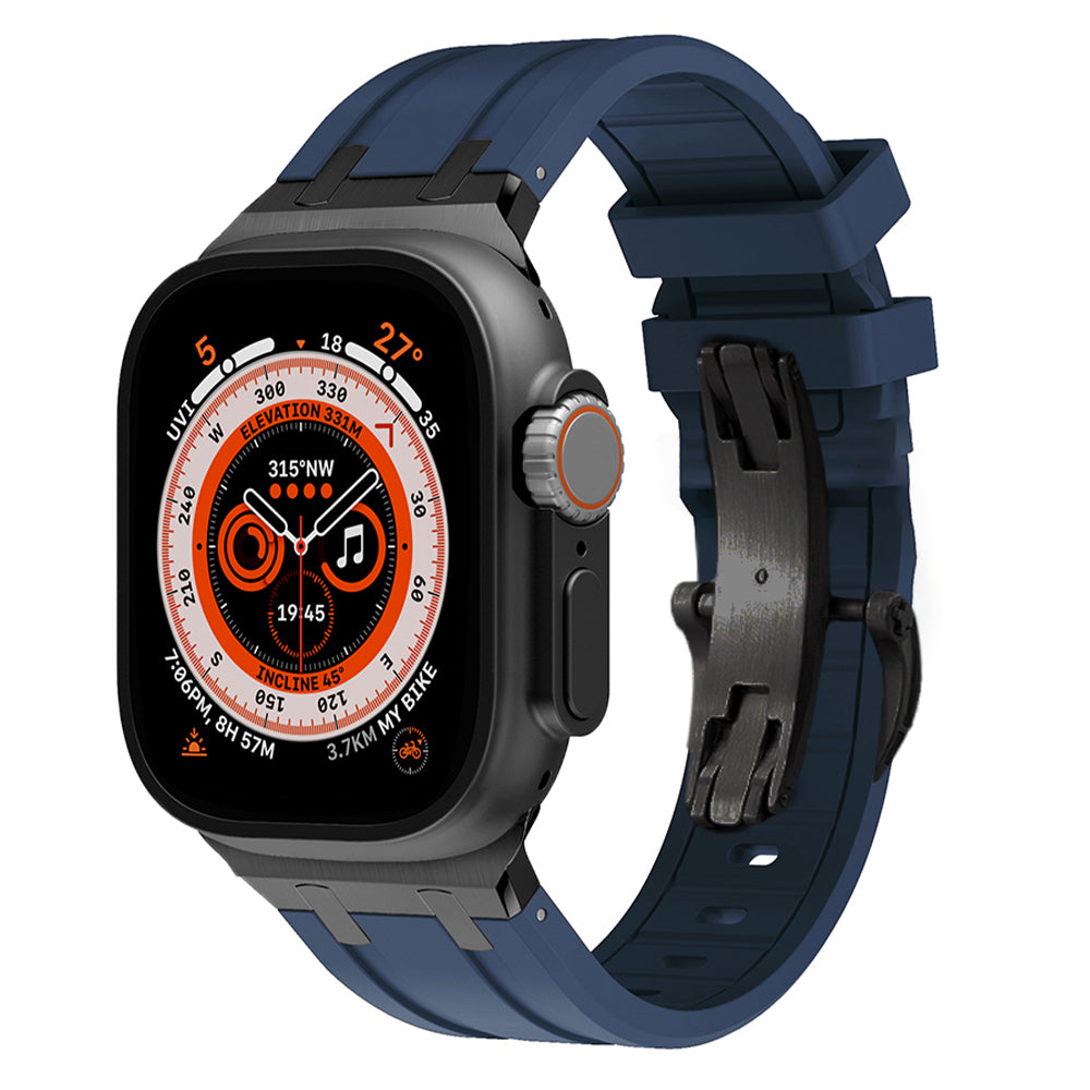 Novara Silicone Apple Watch Band With Titanium Adapter & Butterfly Clasp