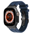 Novara Silicone Apple Watch Band With Titanium Adapter & Butterfly Clasp
