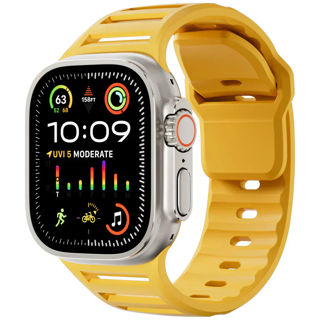 Apple Watch Silicone Band, VertoBand Breathable Sport Strap With Buckle