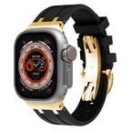 Novara Silicone Apple Watch Band With Titanium Adapter & Butterfly Clasp