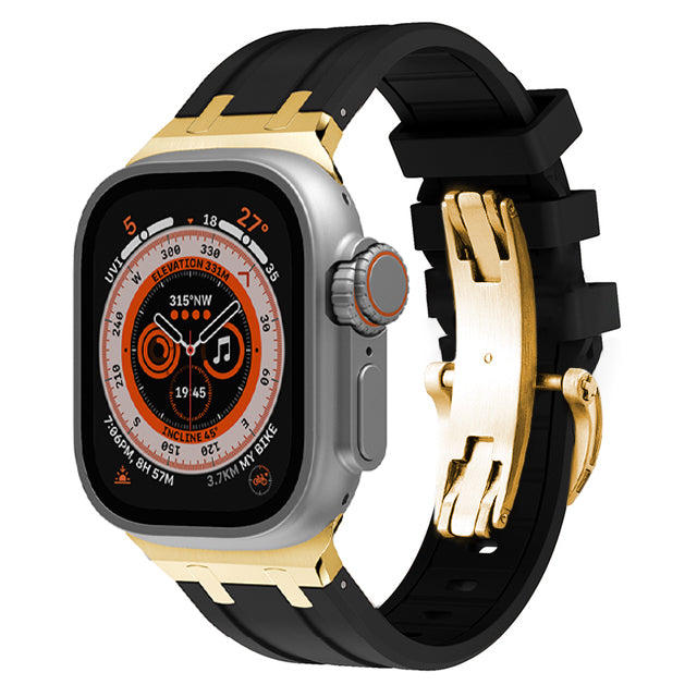 Novara Silicone Apple Watch Band With Titanium Adapter & Butterfly Clasp
