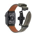 Luxevo Læderrem til Apple Watch, Sommerfuglelås, Ægte Læder
