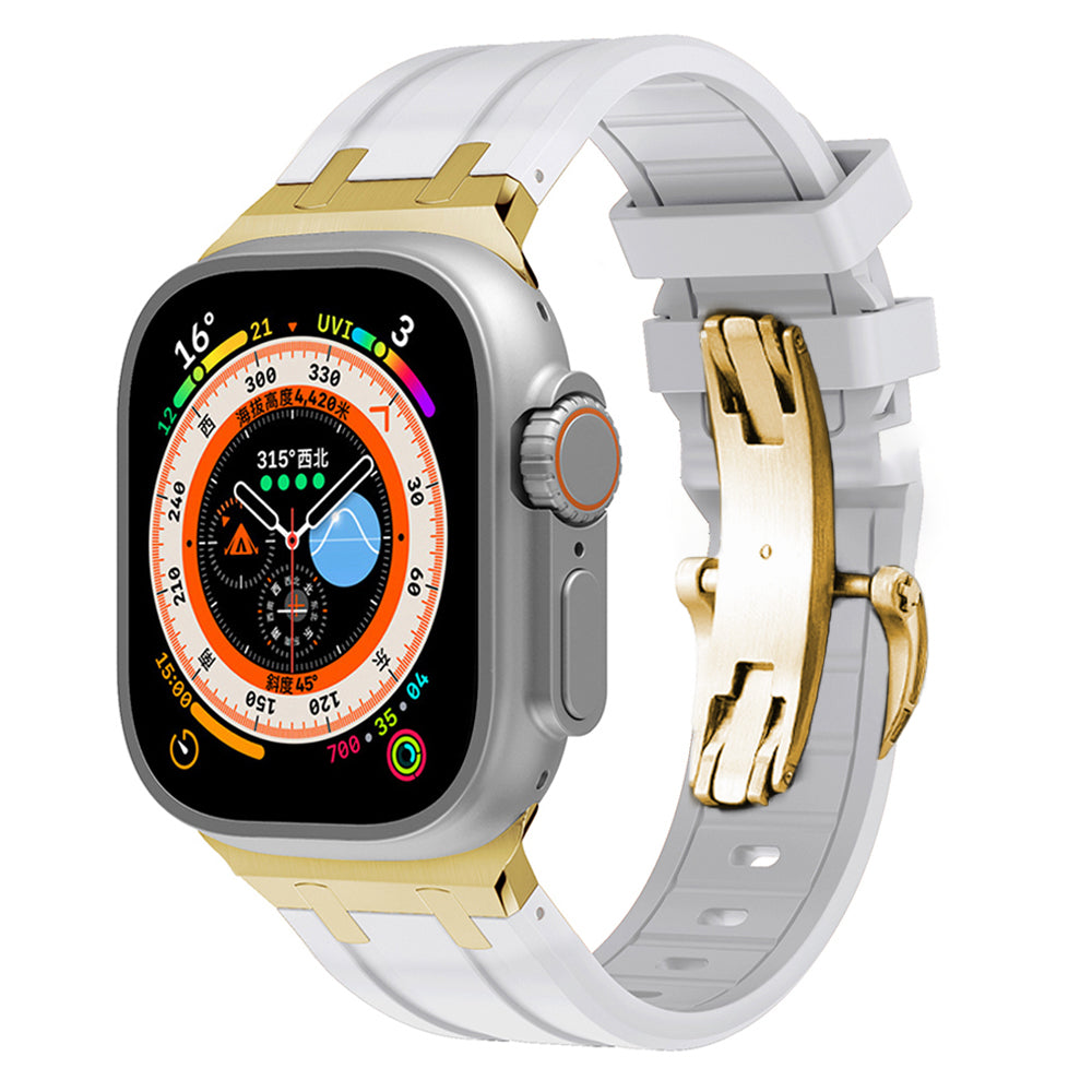Novara Silicone Apple Watch Band With Titanium Adapter & Butterfly Clasp