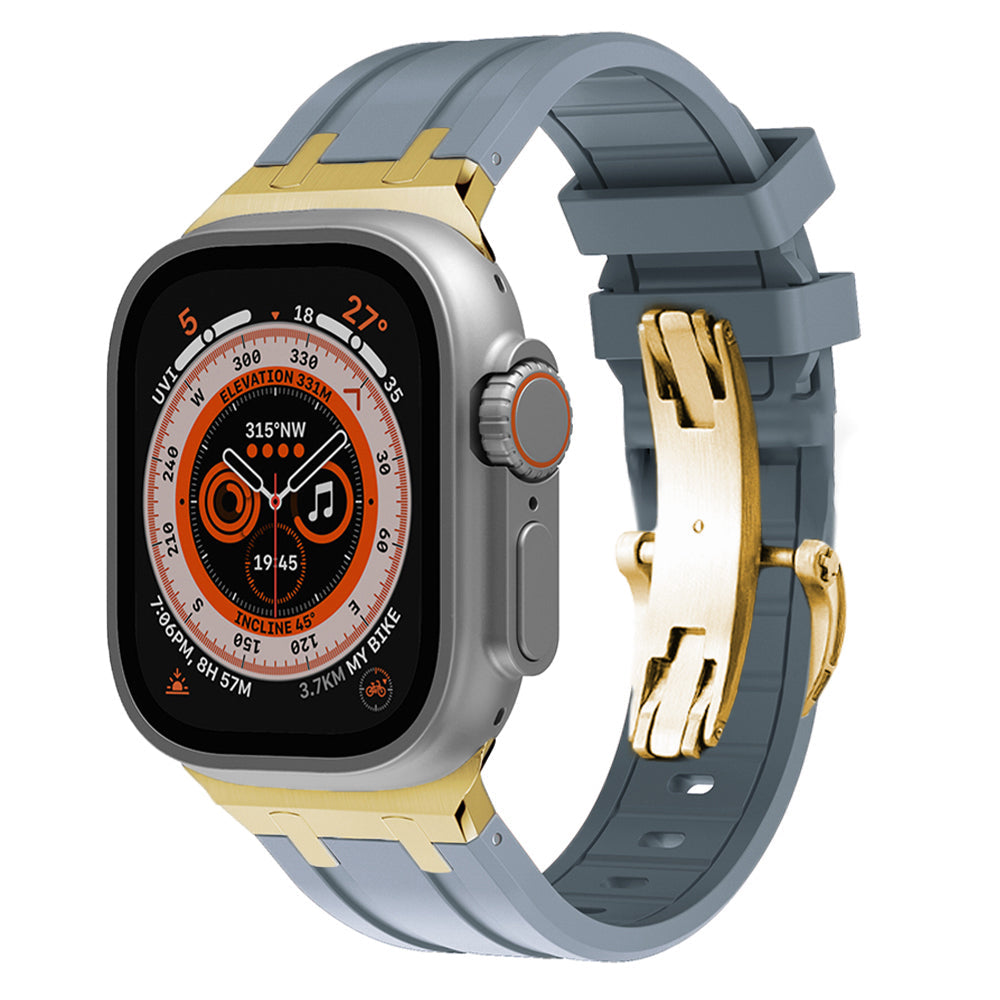 Novara Silicone Apple Watch Band With Titanium Adapter & Butterfly Clasp
