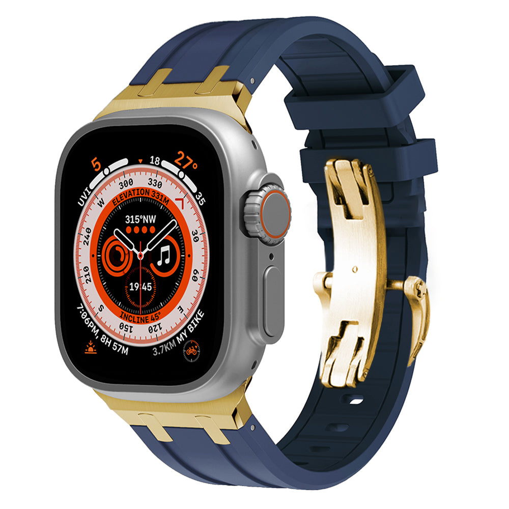 Novara Silicone Apple Watch Band With Titanium Adapter & Butterfly Clasp