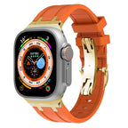 Novara Silicone Apple Watch Band With Titanium Adapter & Butterfly Clasp