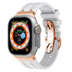 Novara Silicone Apple Watch Band With Titanium Adapter & Butterfly Clasp