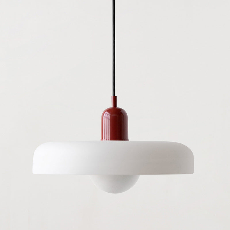 Závěsné svítidlo Aurelo ve stylu Bauhaus s barevným skleněným stínidlem