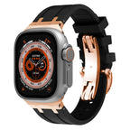 Novara Silicone Apple Watch Band With Titanium Adapter & Butterfly Clasp