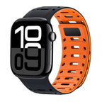 Sportarmband i silikon för Apple Watch, justerbart magnetlås