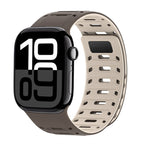 Sportarmband i silikon för Apple Watch, justerbart magnetlås