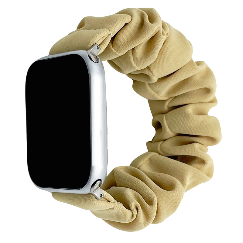 Zachte Slip-On Scrunchie Band voor Apple Watch, Comfort voor de Hele Dag