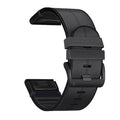 Averin läder-silikon hybridarmband för Garmin Fenix 8, 7X, 7, 5X, 5, 6