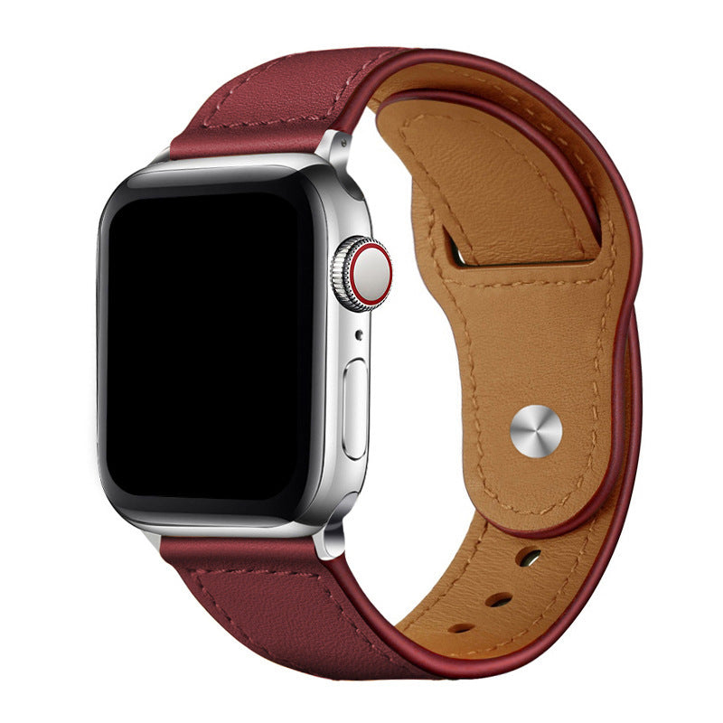 Vegansk læderrem med løkke til Apple Watch, stift og foldelukning