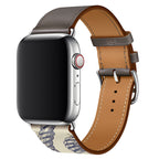 Bracelet Apple Watch en cuir véritable Marvelle, bande cousue main, 38-49 mm