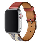 Bracelet Apple Watch en cuir véritable Marvelle, bande cousue main, 38-49 mm