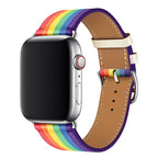 Bracelet Apple Watch en cuir véritable Marvelle, bande cousue main, 38-49 mm