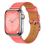 Bracelet Apple Watch en cuir véritable Marvelle, bande cousue main, 38-49 mm