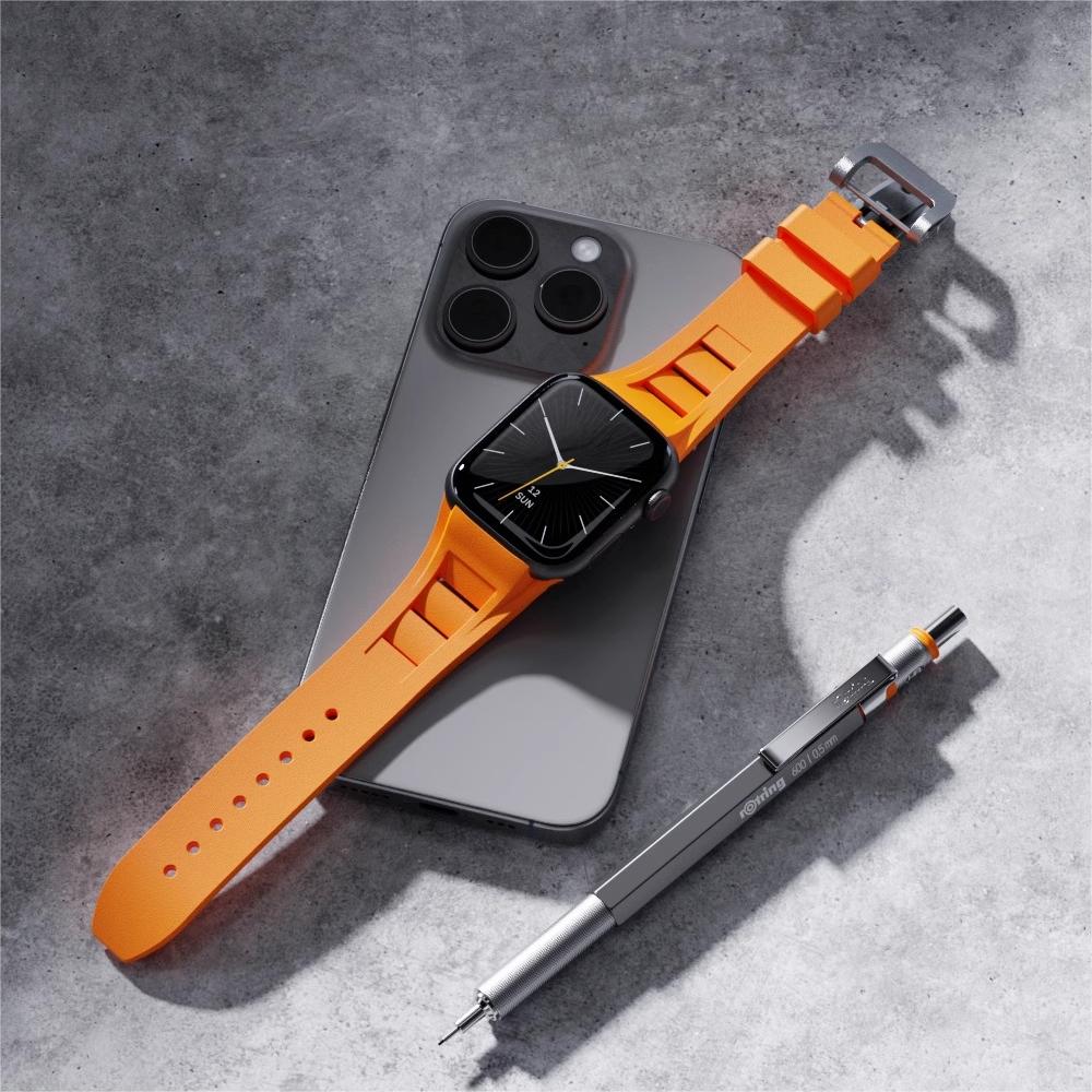 רצועת ספורט Zephra ל-Apple Watch, FKM עם אבזם כפול