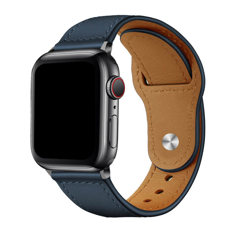 Vegansk læderrem med løkke til Apple Watch, stift og foldelukning