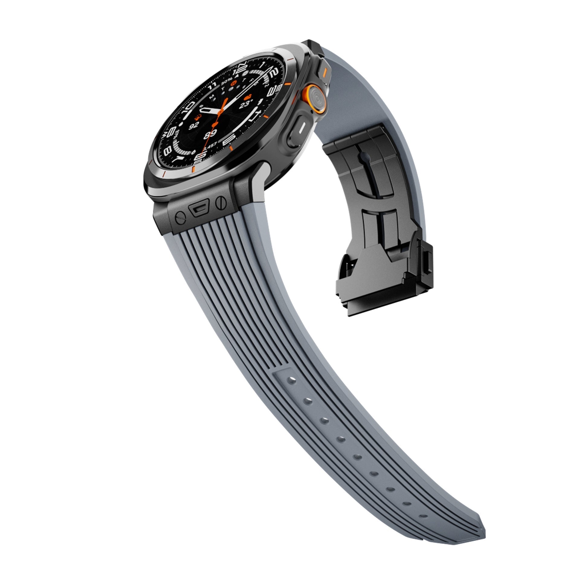 Samsung Watch Ultra Silicone Strap, Mavero Contoured Fit, Folding Buckle