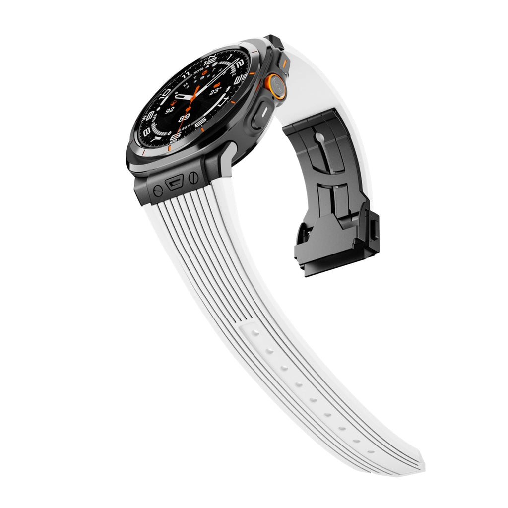 Samsung Watch Ultra Silicone Strap, Mavero Contoured Fit, Folding Buckle