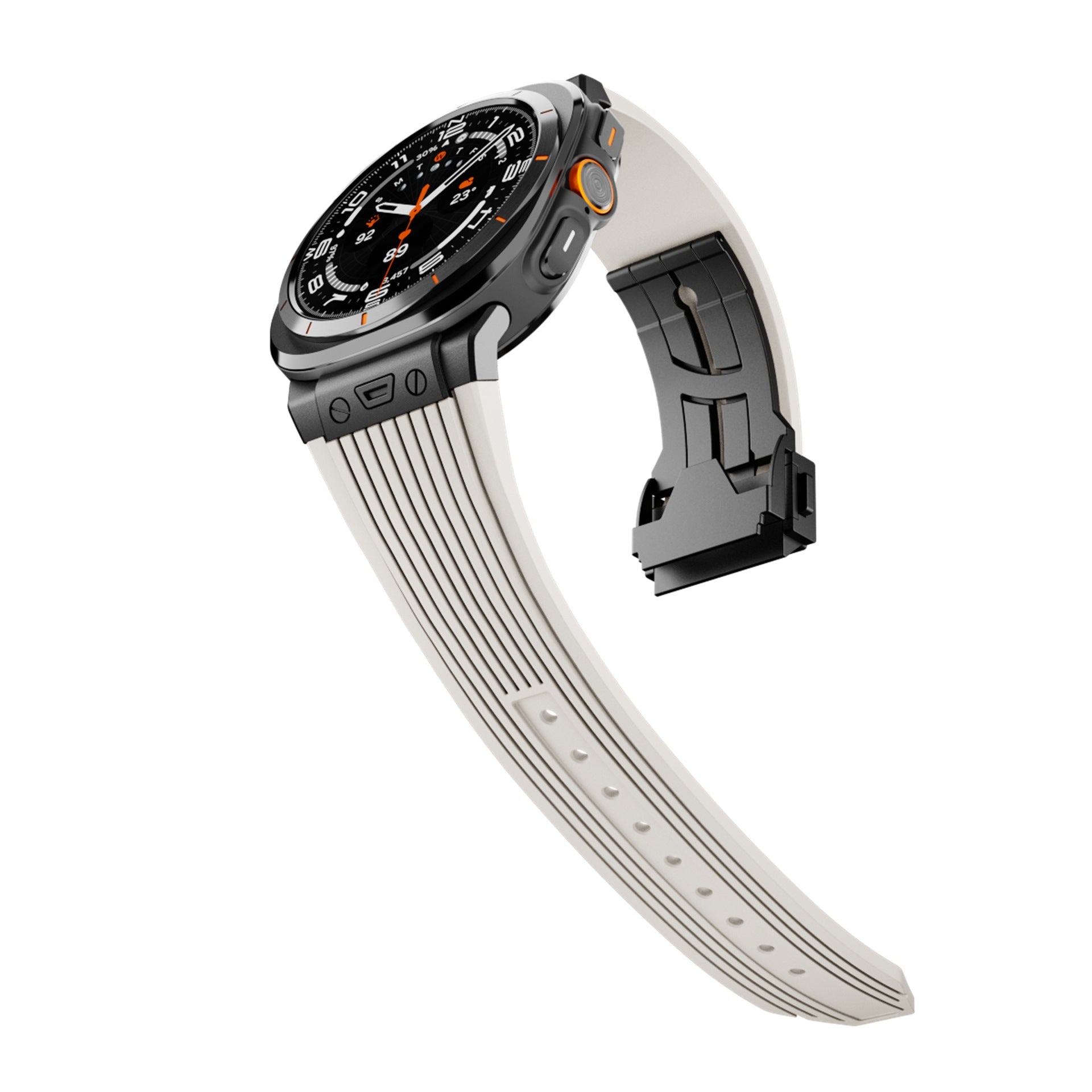 Samsung Watch Ultra Silicone Strap, Mavero Contoured Fit, Folding Buckle