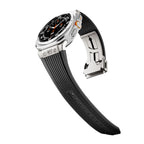 Samsung Watch Ultra Silicone Strap, Mavero Contoured Fit, Folding Buckle
