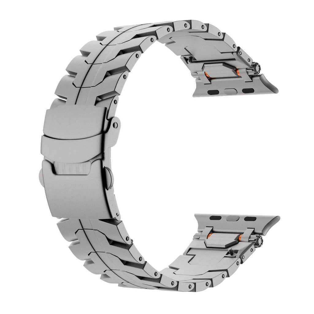 AurumForge Apple Watch Band, Stainless Steel Metal Strap With Butterfly Clasp