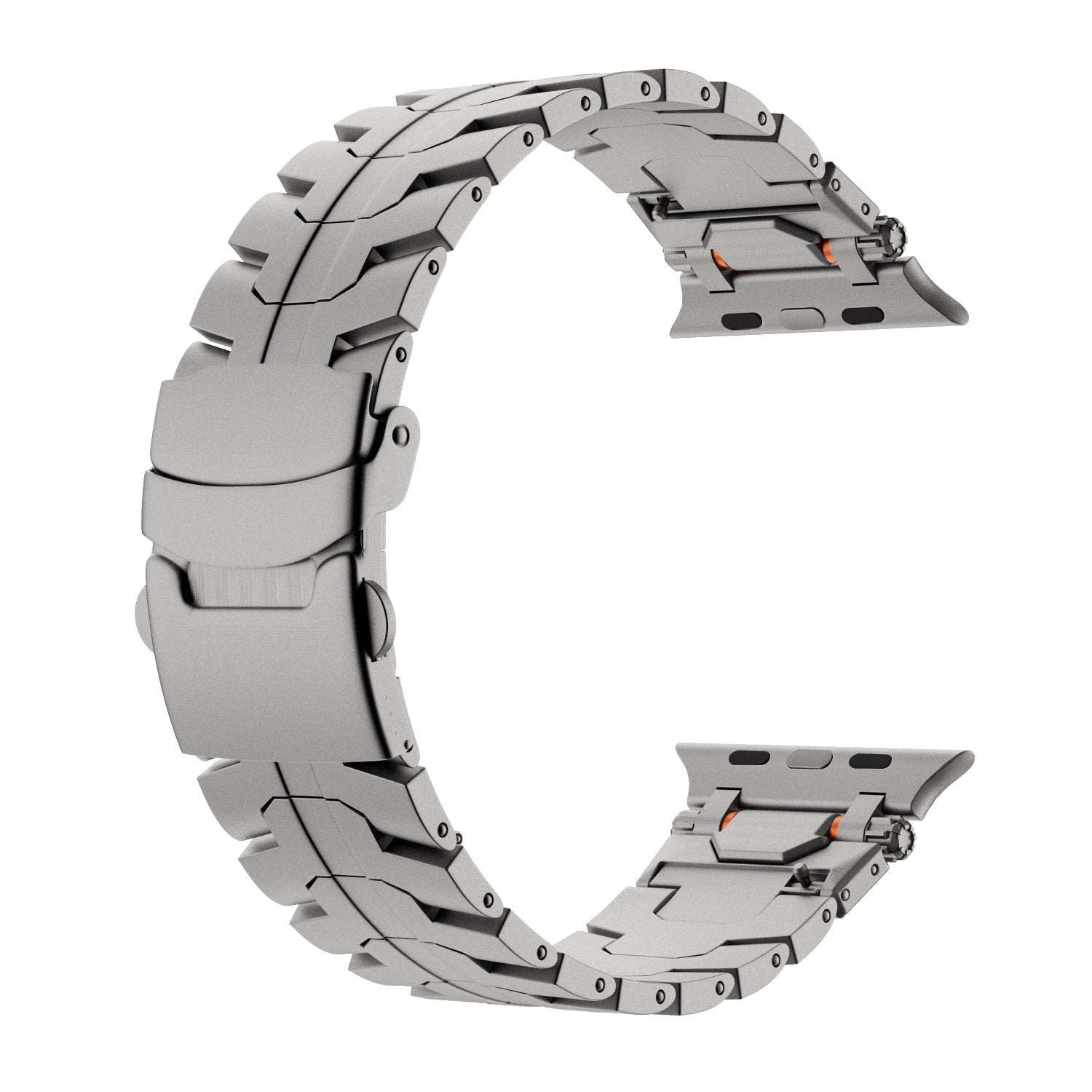 AurumForge Apple Watch Band, Stainless Steel Metal Strap With Butterfly Clasp