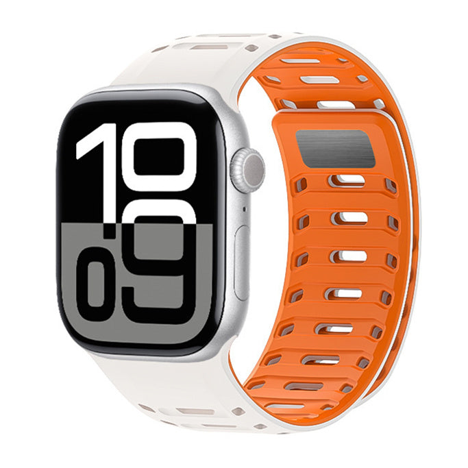 Sportarmband i silikon för Apple Watch, justerbart magnetlås