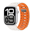 Sportarmband i silikon för Apple Watch, justerbart magnetlås