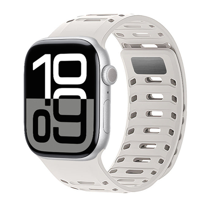 Sportarmband i silikon för Apple Watch, justerbart magnetlås