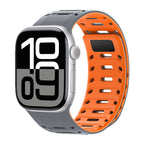 Sportarmband i silikon för Apple Watch, justerbart magnetlås