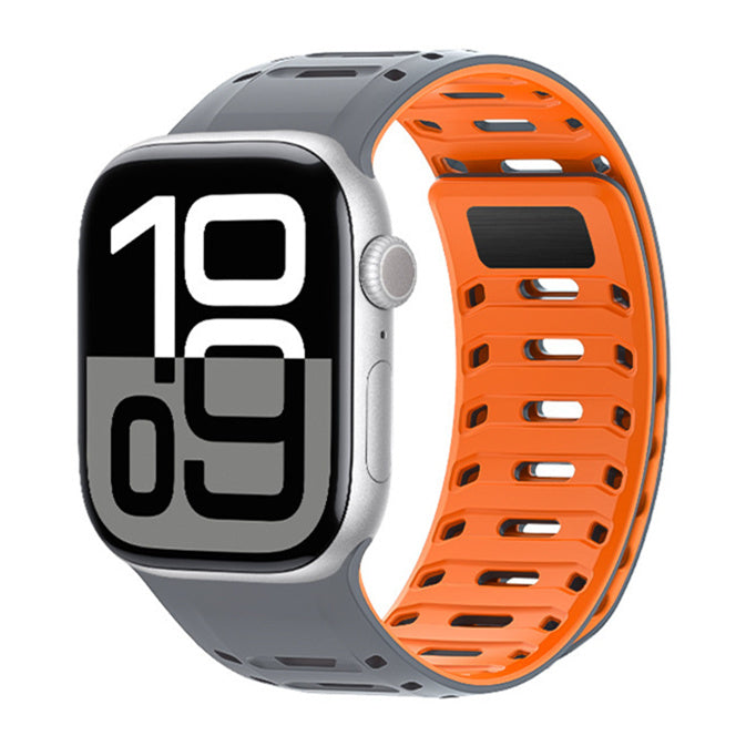 Sportarmband i silikon för Apple Watch, justerbart magnetlås