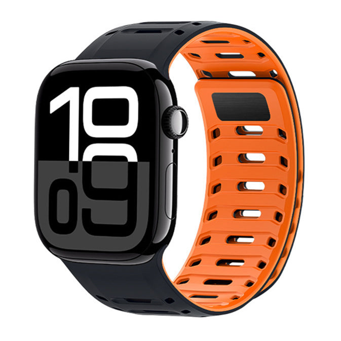 Sportarmband i silikon för Apple Watch, justerbart magnetlås