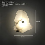 LED nástěnné svítidlo z přírodního mramoru s měděnými prvky