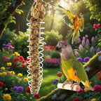 Robust stainless steel parrot food dispenser for long-term use - Fioriscas