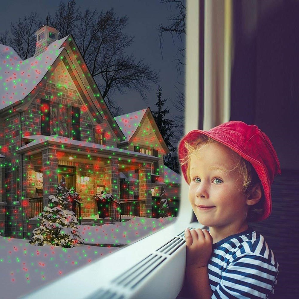 Projetor laser vibrante para decorações exteriores e festas - Fioriscas