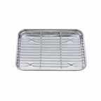 Set de bandejas para hornear de acero inoxidable con rejilla de enfriamiento removible - Fioriscas