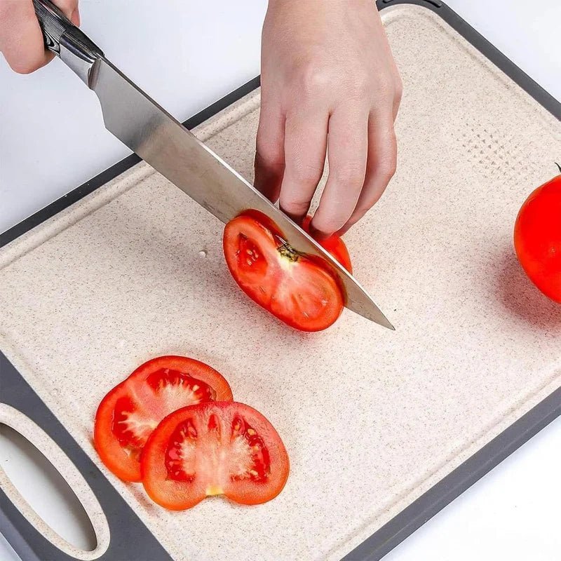 Double-sided cutting board made of stainless steel for hygienic work - Fioriscas