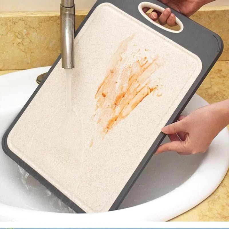 Double-sided cutting board made of stainless steel for hygienic work - Fioriscas