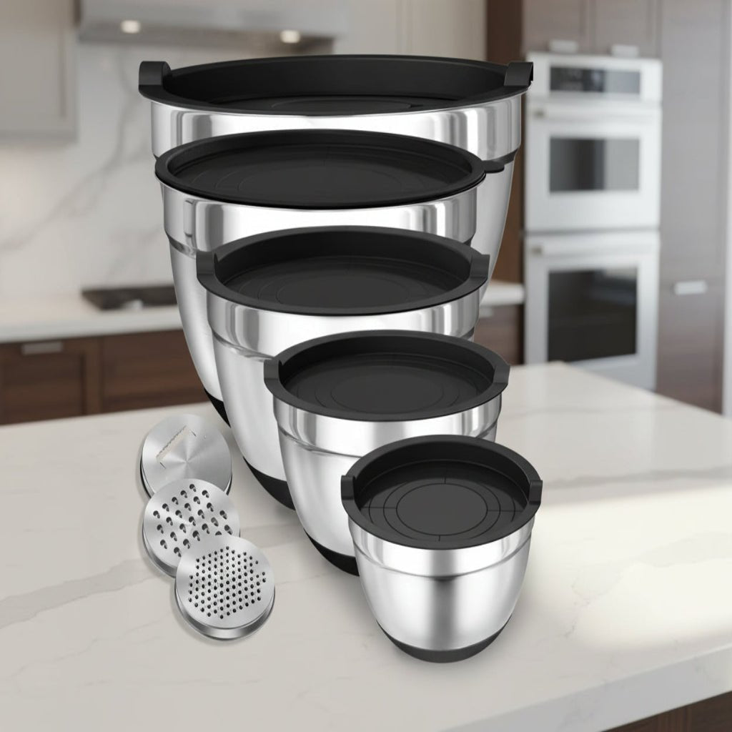 Airtight Bowls with Non-Slip Bottoms for Easy Meal Preparation - Fioriscas
